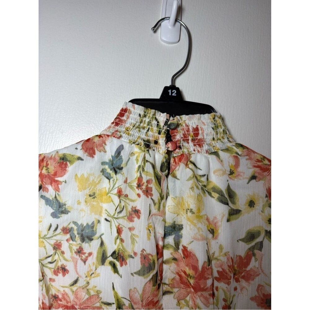 STATE Cream Floral Ruffle Mini Dress - Picture 5 of 10